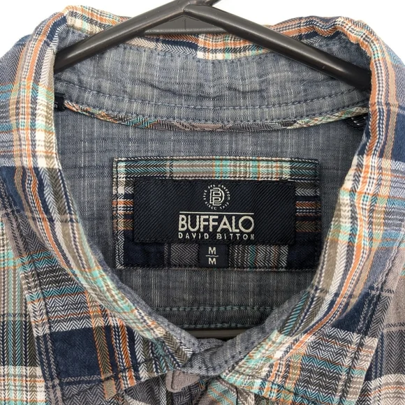 *Buffalo David Bitton 100% Cotton Men's Plaid Shirt - Size M - Picture 5 of 8